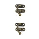 thumbnail image 1 of Scienceny Candado Cerradura de hierro Cerradura de gancho decorativa Hebilla oculta protectora de seguridad con tornillos Joyero Accesorios para Gancho izquierdo de bronce 2piezas, 1 of 6