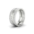 thumbnail image 4 of Forever Jewels 1 CT Round Moissanite Men Eternity Wedding Band Ring 14K White Gold Plated, 4 of 5