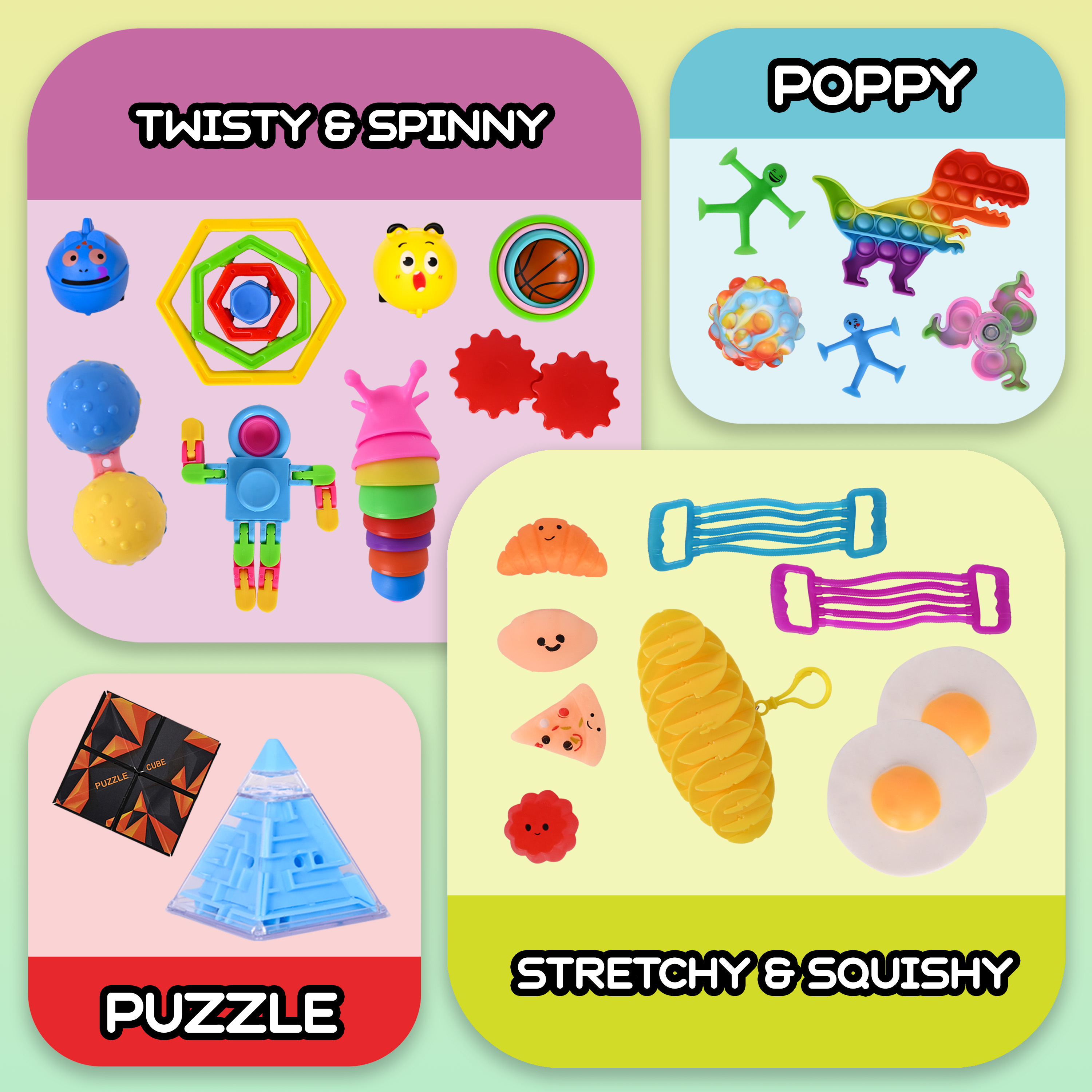 Giggle Zone Fidget Box - 24 Sensory Toys with Storage photo 5