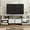 Antique White 70.9'', variant on Industrial TV Stand with 2 Drawers – 71in Entertainment Center for TVs up to 80in – Rustic Brown Media Console with Open Shelves, Sturdy Metal Frame – Living Room Furniture Set – Antique White