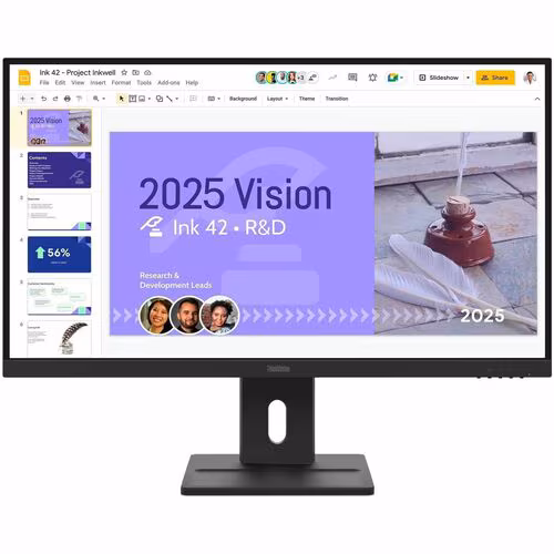 Lenovo ThinkVision E27Q-40 27", 2560 x 1440, Corbeau noir, 64BDGAR4UZ