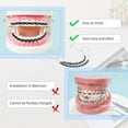 thumbnail image 5 of ABCISI Fake Braces, Brackets Falsos Para Dientes Kit 2 Pack, Braces Kit with Brackets & Wire & Glue, Brackets Para Dientes DIY Retainer for Teeth, Dental Student Practice Props (Black), 5 of 14
