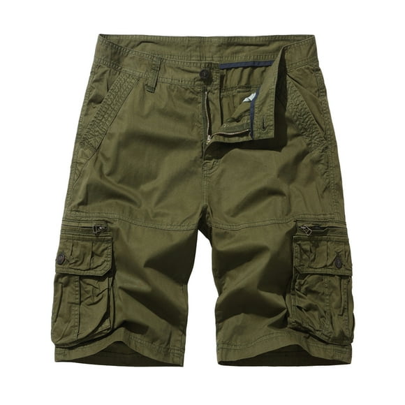 yievot Men's Casual Twill Cargo Shorts Cotton Classic Cargo Stretch Short Lightweight Multi-Pockets Work Shorts