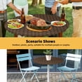 thumbnail image 6 of Elastic Fitted Round Tablecloth, Dark Brown Rattan Waterproof Stretch Table Cover for 36"-44" Tables, Vintage Abstract Wicker Texture Washable Outdoor Tablecloths for Patio, Picnic, Camping, 6 of 9