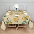 thumbnail image 3 of Yellow Lemon Fruit Leaves LightYellow Pattern Square Tablecloth,Waterproof Square Table Cover,Wipeable Spillproof Washable Table Cover for Home Kitchen Party Decor 60"x60"(152x152cm), 3 of 6
