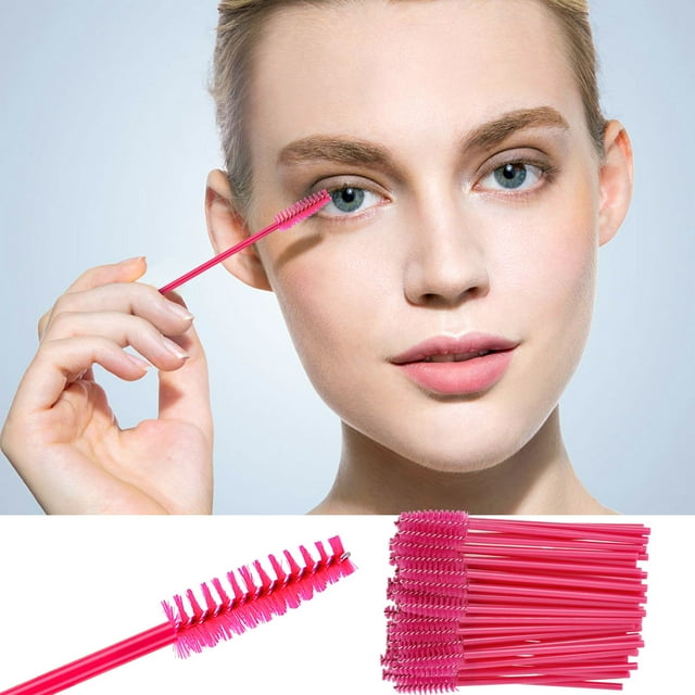 Fiudx Cepillo para Pestañas, Mini Variedad Maquilla Flexible, Aplicador de Rímel Desechable, Aplicador Profesional, Aspecto Natural Diario, Elegante para La Noche, Incluye Juego de 50 Piezas.