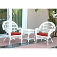 thumbnail image 5 of Jeco 3pc Santa Maria Espresso Wicker Chair Set - Ivory Cushions, 5 of 11