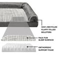 thumbnail image 4 of FurHaven Pet Products Luxe Fur & Performance Linen Orthopedic Sofa Pet Bed for Dogs & Cats - Charcoal, Medium, 4 of 13