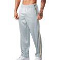 thumbnail image 3 of Men's Baggy Sweatpants Straight Leg Open Bottom Joggers Casual Lightweight Athletic Pants with Pockets, 3XL, 3 of 6