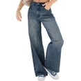 thumbnail image 6 of LWavelet Womens High Waisted Wide Leg Jeans Loose Fit Daily Casual Denim Pants Dark Blue S, 6 of 6