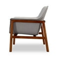 thumbnail image 4 of Manhattan Comfort Miller Fabric Upholstered Accent Chair in Gray/Walnut, 4 of 5