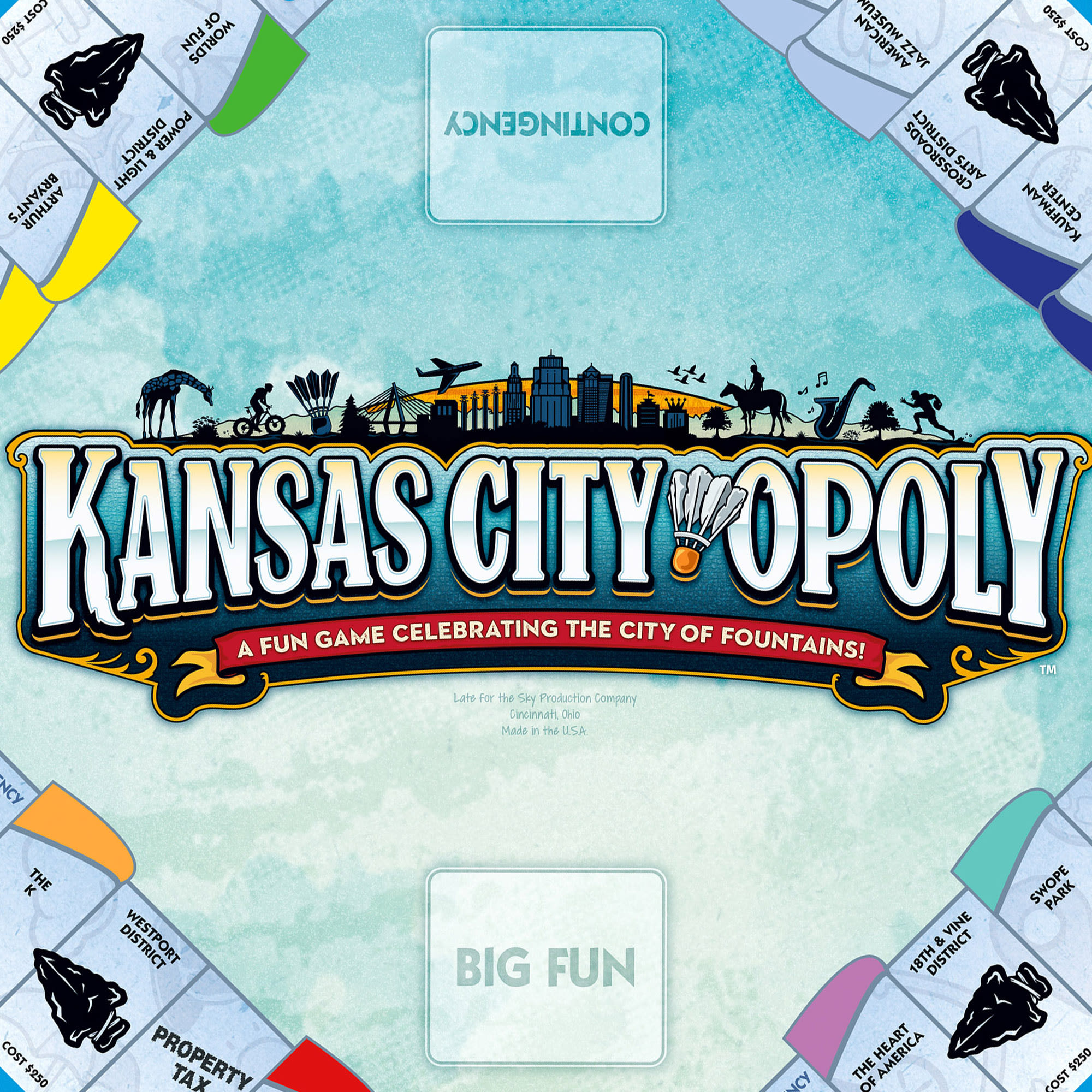 Kansas City-Opoly Themed Family Board Game, 2-6 Players