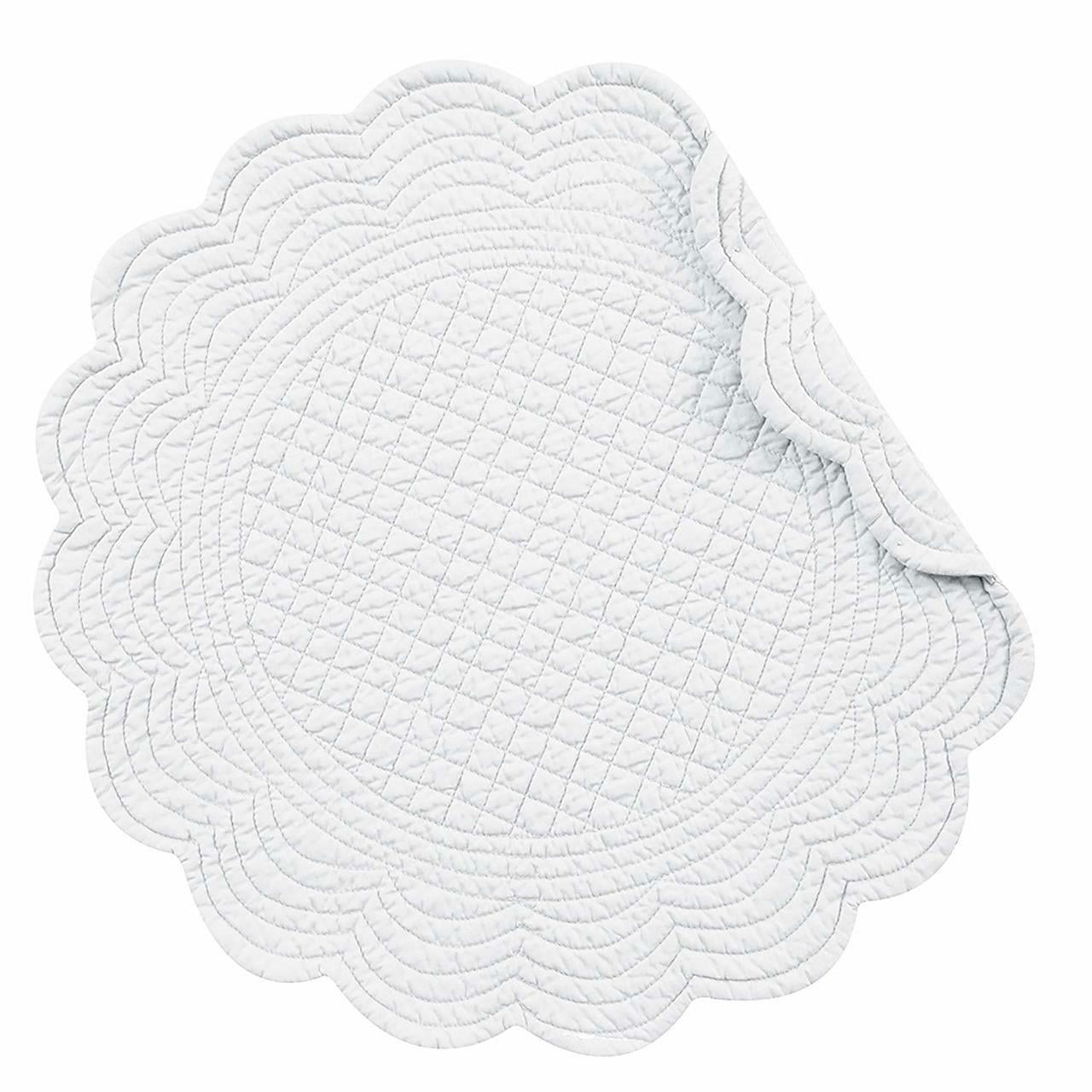 C&F Enterprises 17" Quilted White Placemat