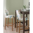 thumbnail image 2 of Beach Coastal Bar Stool Covers Set of 4, Summer Nautical Coral Shell Botanical Stretch Washable Bar Chair Covers with Backs, Removable Pub Counter Height Chair Cover for Kitchen Dining Room Cafe, 2 of 7