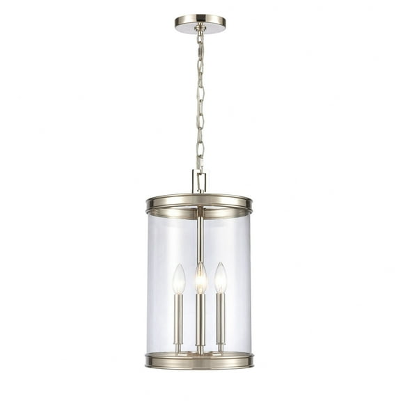 Elk Home 10.25-Inch Wide Mendoza Pendant, Traditional, Polished Nickel