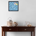 thumbnail image 3 of PinPix 15x15 Custom Cork Bulletin Board Navy White Poster Board Has a Fabric Style Canvas Finish, Framed in Navy White, by ArtToFrames (PinPix-1873), 3 of 5