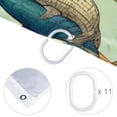 thumbnail image 4 of Whale Waterproof Printed Shower Curtain Set with Hooks - Bathroom Decoration - Curtain Sets, 4 of 5