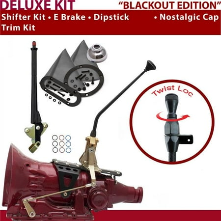 American Shifter C4 Shifter Kit Black 12 in. E Brake Trim Kit Dipstick for F75DD