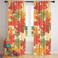 thumbnail image 5 of Harvest Season Rustic Autumn Harvest Thanksgiving Curtains Set of 2 Farmhouse,42x84in Kitchen Curtains Fall Holiday Long Curtain, 5 of 5
