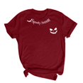 thumbnail image 5 of Ghost Pumpkin Vintage T-Shirts for Women Round Neck Short Sleeve Casual Tunic Tops Fall Blouses Red L, 5 of 6