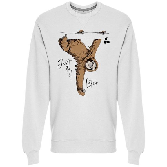 Sloth On Trunk Tree Sweatshirt Men -Image by Shutterstock, Male 3X-Large