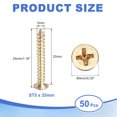 thumbnail image 2 of Uxcell 50Pcs ST5 x 25mm Pan Head Self Tapping Screws for Metal, Gold, 2 of 6