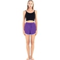 thumbnail image 6 of WBQ Women Running Short,Elastic High Waistband with Drawstring Casual Gym Shorts for Workout Yoga Fitness Sports Shorts Athletic Shorts Plain Lounge Short Pants,Short Sweatpants,S-4XL Purple, 6 of 9