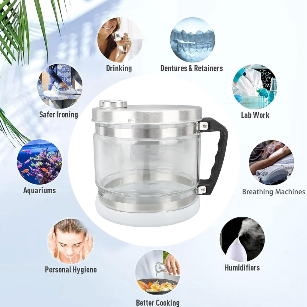 4L Glass Water Collector For Countertop Distillers Glass Collection Bottle