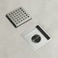 thumbnail image 3 of VIGO Elan Square Shower Drain in Brushed Nickel, 3 of 9
