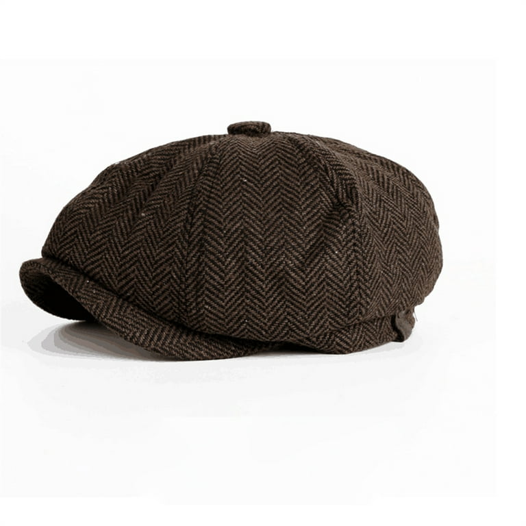 Men Hat Cap Peaky Blinders Baker Boy Newsboy Mixed Panel Stylish Design