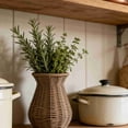 thumbnail image 6 of Handwoven Rattan Vase, 5.71 x 4.72 Inches Imitation Wicker Flower Vase, Decorative Basket Vase for Home Decor (Brown), 6 of 9