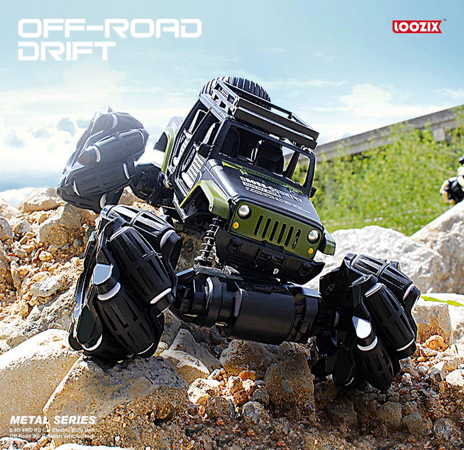 SZDUDU 1:16 Alloy Gesture Sensing Remote Control Car, 360° Rotating 4WD 2.4GHz Remote Control Gesture Sensing Car, RC Monster Trucks Toy Car for 6-12 Year Old Boys & Girls