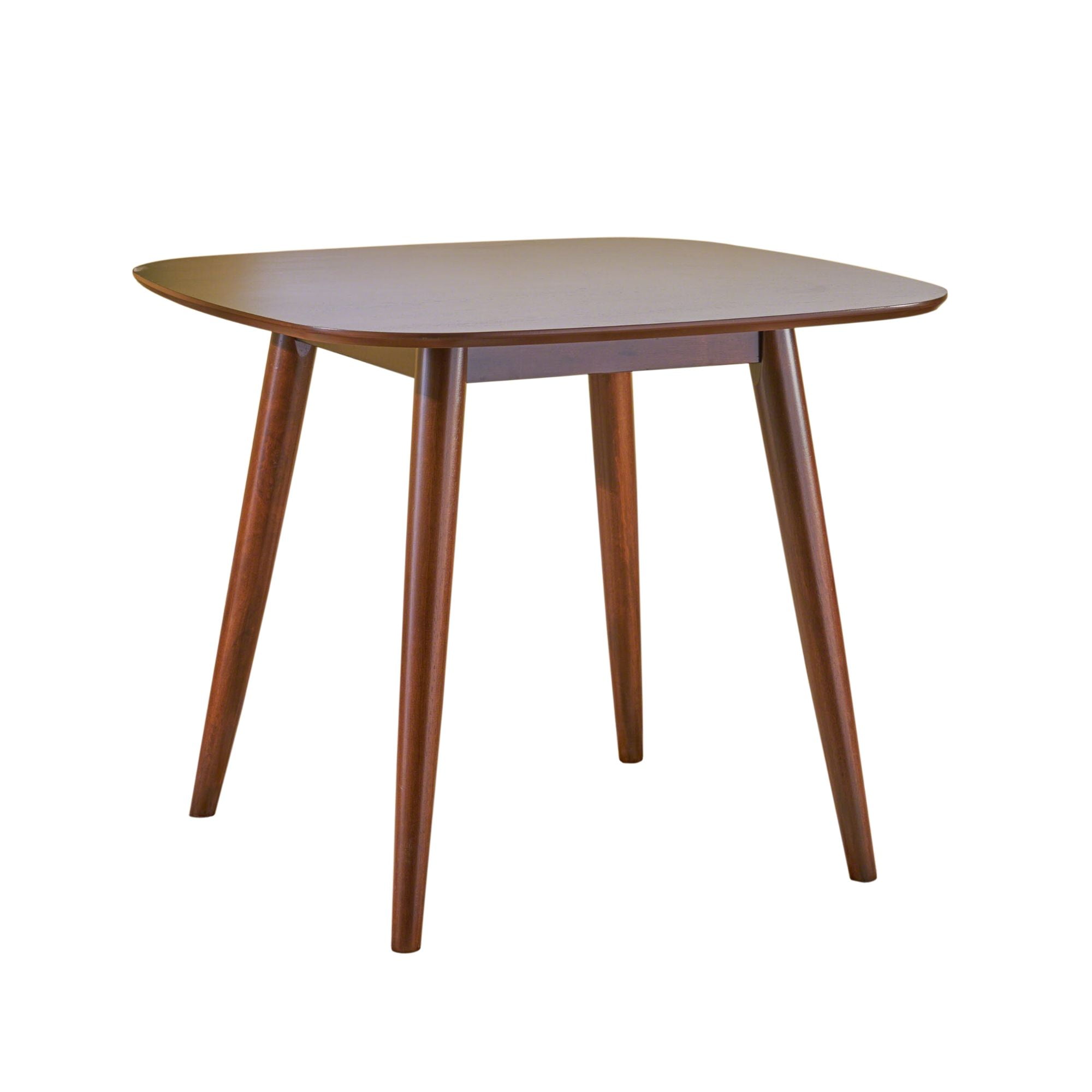 35.75" Walnut Brown Solid Contemporary Handcrafted Square Dining Table ...