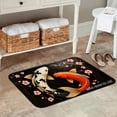 thumbnail image 2 of FJPT Non Slip Flannel Polyester Floor Mat Koi Fish And Cherry Blossom Design For Bathroom Kitchen Bedroom Decor 16x24 inch, 2 of 5