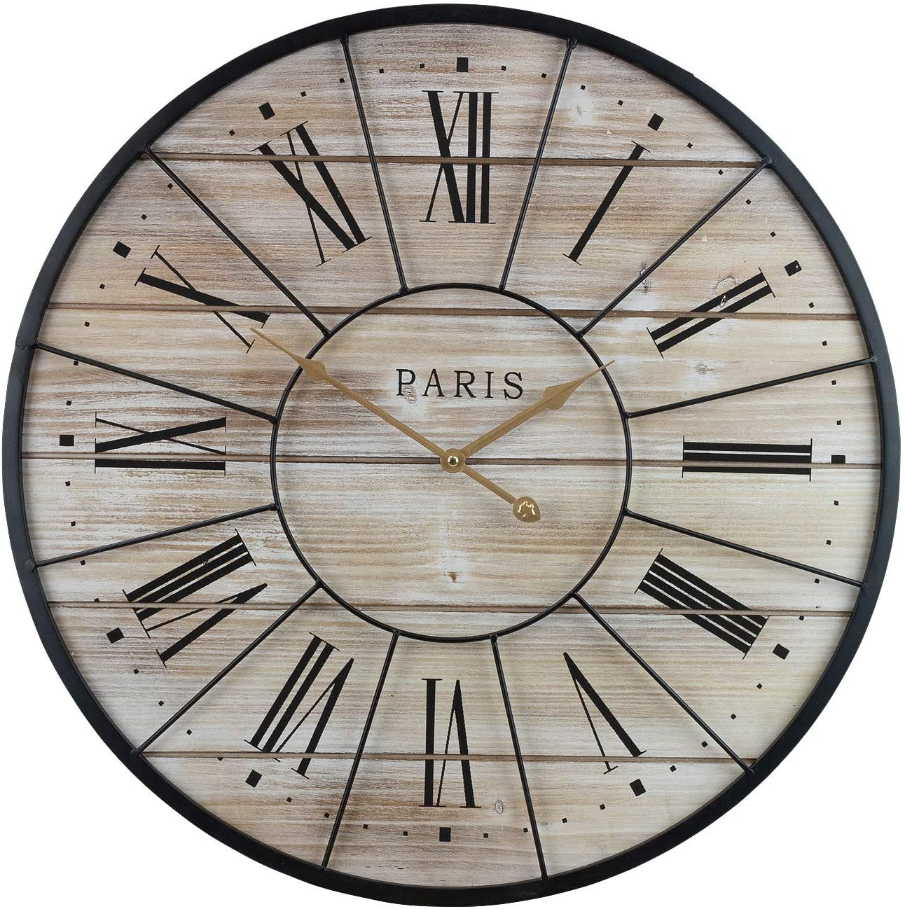 FirsTime & Co.® Emmett Farmhouse Shiplap Wall Clock, Silver 