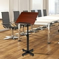 thumbnail image 2 of Classic Lectern Podium Stand, Height Adjustable Church Classroom Lecture, Portable Presentation Concert Podium, Multi-Function Reading or Laptop Desk with Edge Stopper, Brown (Brown), 2 of 17