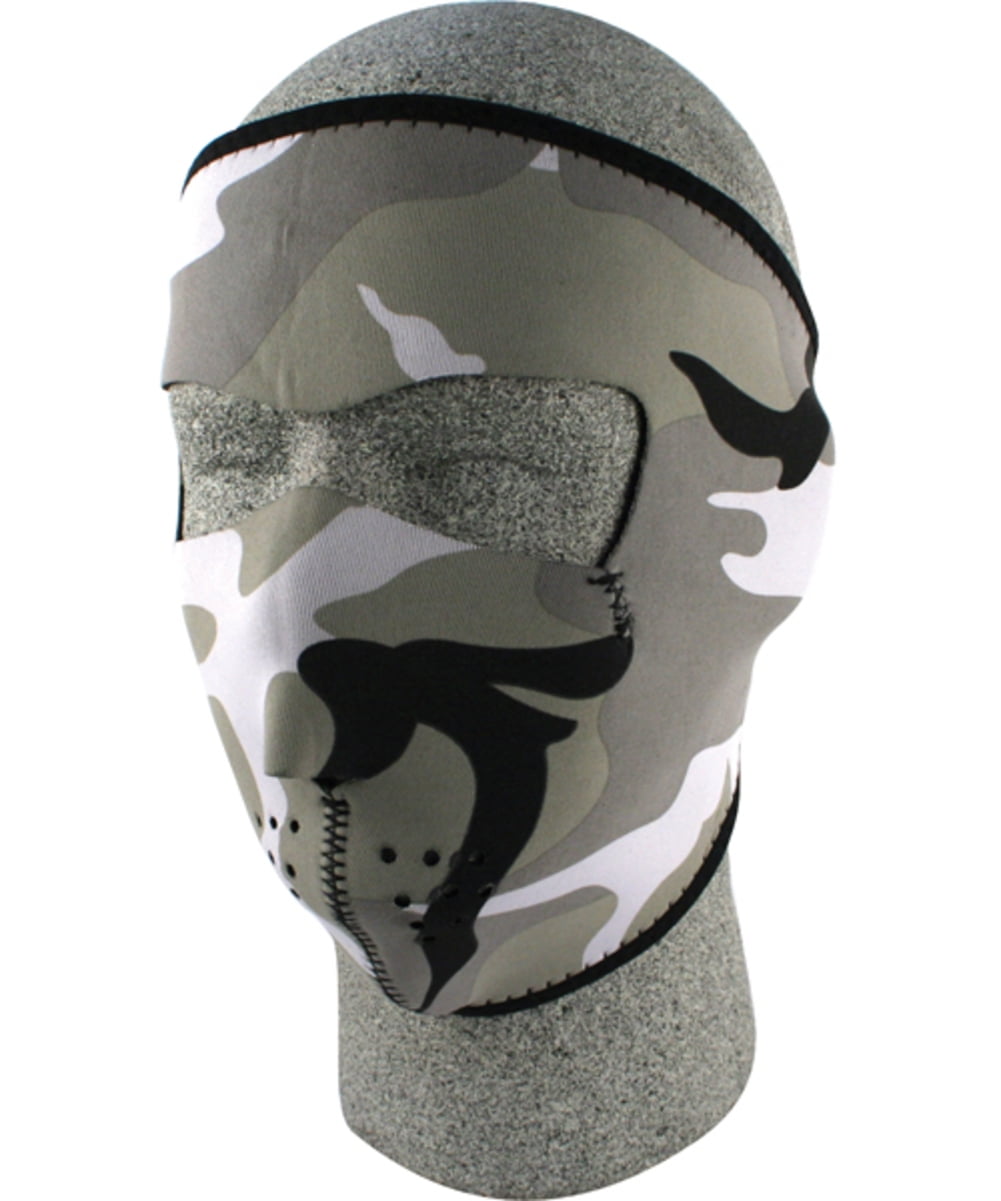 Zan Headgear Neoprene Full-Face Mask Camo with Teeth 