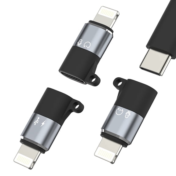 OTG Audio USB C to Lightning Adapter(3pack)for iPhone 14 13 Pro Max for Apple Cable Lighting Male Type C Charger Female Adaptor Phone Converter Charging for iPad Adaptador Card Reader Camera