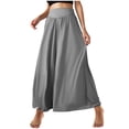 thumbnail image 2 of Women's Adult Palazzo Pants Soft Stretch Yoga Dance Culottes Loose Casual Wide Leg High Waist Flowy Lounge Sweatpants clearance sale, 2 of 7