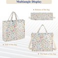 thumbnail image 6 of FORMRS Womens Corduroy Tote Bag Crossbody Shoulder Purse Handbag with Detachable Strap, Pastel Floral Pattern, 6 of 7