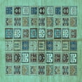 thumbnail image 1 of Ahgly Company Indoor Square Abstract Light Blue Modern Area Rugs, 8' Square, 1 of 4