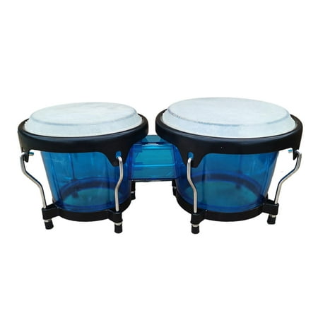 STARTIST Bongo Drum Set 6 inch and 7 inch Educational Percussion Instruments African Drum Music Instruments for Gifts Beginners Adults Blue