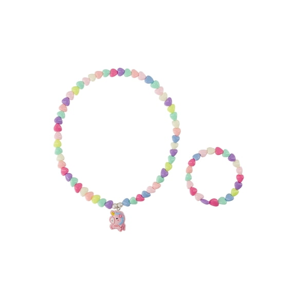 Claire's Necklace/Bracelet Set - Unicorn, 2 pcs