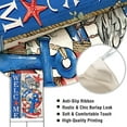 thumbnail image 3 of Welcome 4th of July Patriotic Large Decorative House Flag, America Nautical Anchor Swim Ring Seagull Yard Garden Outside Decor, American USA Starfish Outdoor Home Decoration Double Sided 28x40, 3 of 5