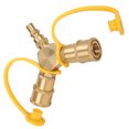 thumbnail image 3 of Propane Quick Connector, Brass Material   Gas Line Splitter NPT Standard Thread Sealed  For RV, 3 of 8