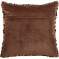 thumbnail image 2 of SARO 7406.BR18S 18 in. Square Down Filled Poly Throw Pillow with Cheetah Print Faux Fur Design - Brown, 2 of 3