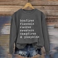thumbnail image 2 of VISALY Pullover Crewneck Sweatshirt Graphic Sweatshirts Flannels Sweaters and Pumpkins Printed Round Neck Long Sleeve Sweatshirt Basic Sweatshirt Comfy Sweaters Warm Sweaters Dark Grey Xl, 2 of 4