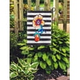 thumbnail image 2 of JSDART Exotic Branch Botanical Tropical Flowers Roses Stripes Pattern Geometric Retro Garden Flag Decorative Flag House Banner 12x18 inch, 2 of 2