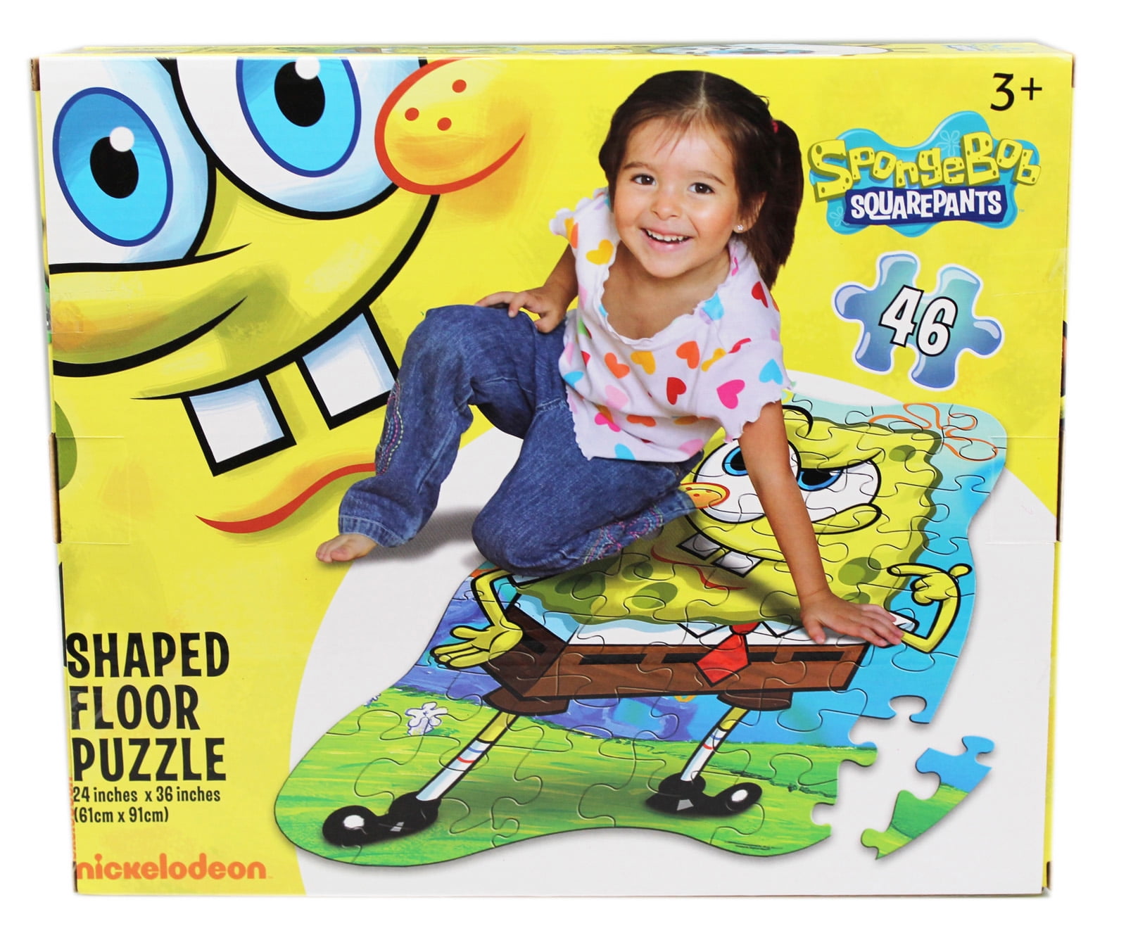 Spongebob Squarepants Clever Idea Spongebob Shaped Floor Puzzle (46pc