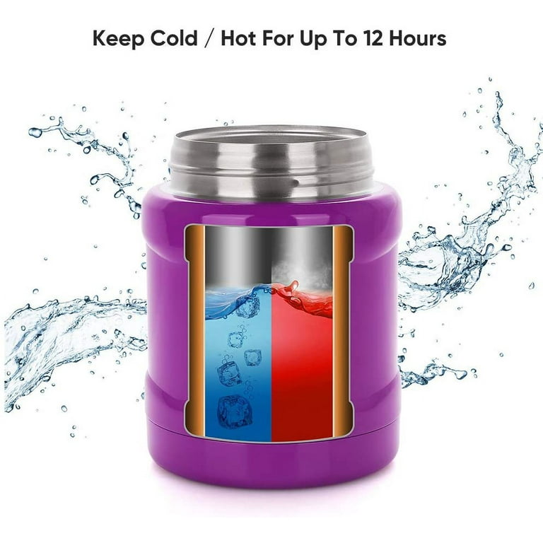 Insulated Lunch Container Hot Food Jar - Nomeca 16Oz Thermos for Hot Food  Stainless Vacuum Thermal Bento Lunch Box Soup Containers Wide Mouth with